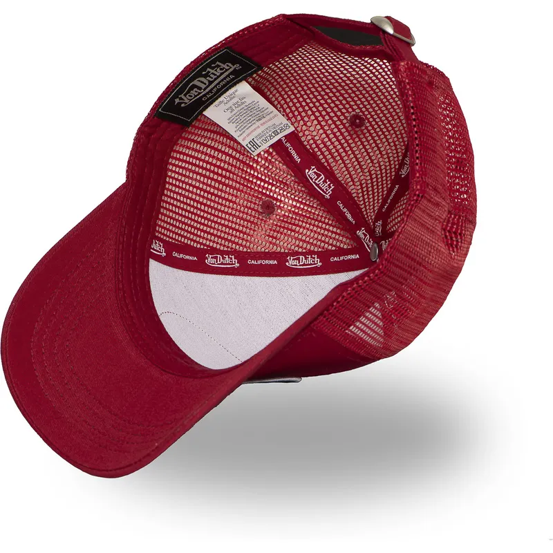 rote-verstellbare-trucker-kappe-lof-b38-von-von-dutch