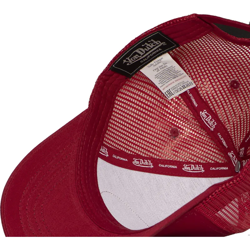rote-verstellbare-trucker-kappe-lof-b38-von-von-dutch