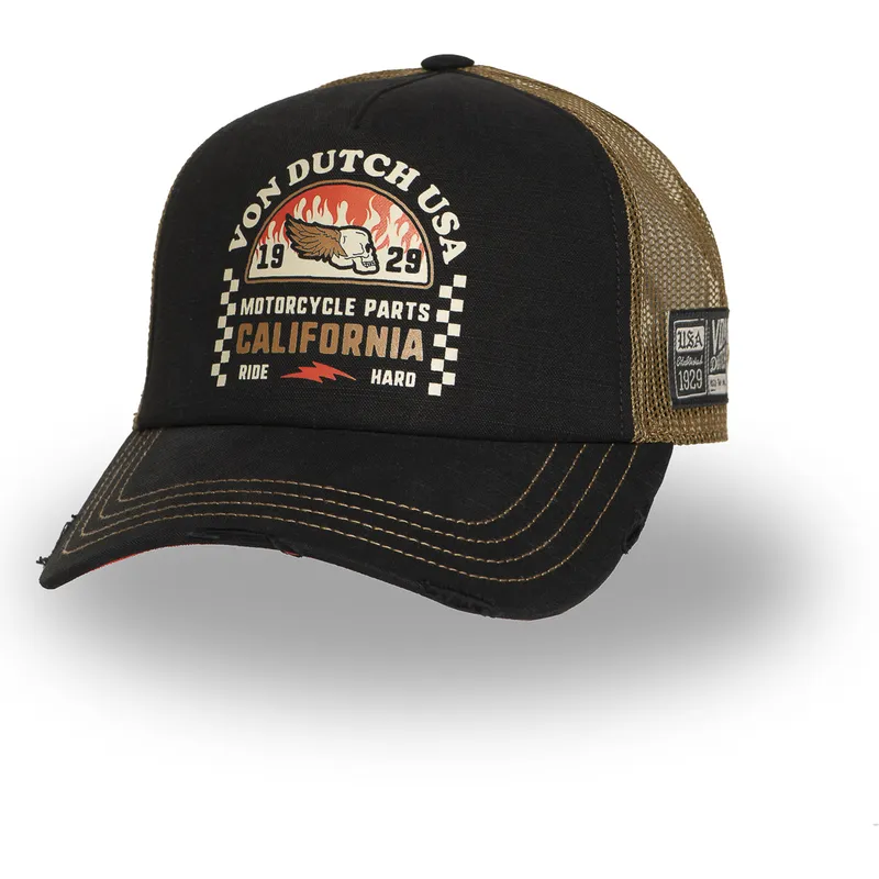 schwarze-und-braune-trucker-kappe-crew25-von-von-dutch schwarze-und-braune-trucker-kappe-crew25-von-von-dutch
