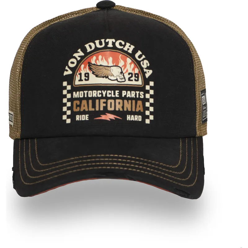 schwarze-und-braune-trucker-kappe-crew25-von-von-dutch schwarze-und-braune-trucker-kappe-crew25-von-von-dutch
