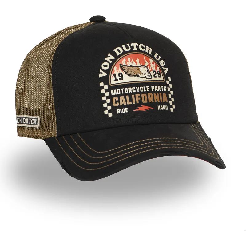 schwarze-und-braune-trucker-kappe-crew25-von-von-dutch schwarze-und-braune-trucker-kappe-crew25-von-von-dutch