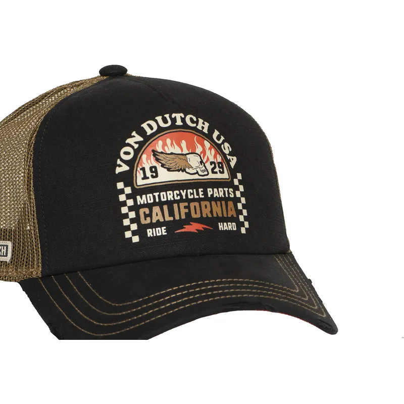 schwarze-und-braune-trucker-kappe-crew25-von-von-dutch schwarze-und-braune-trucker-kappe-crew25-von-von-dutch