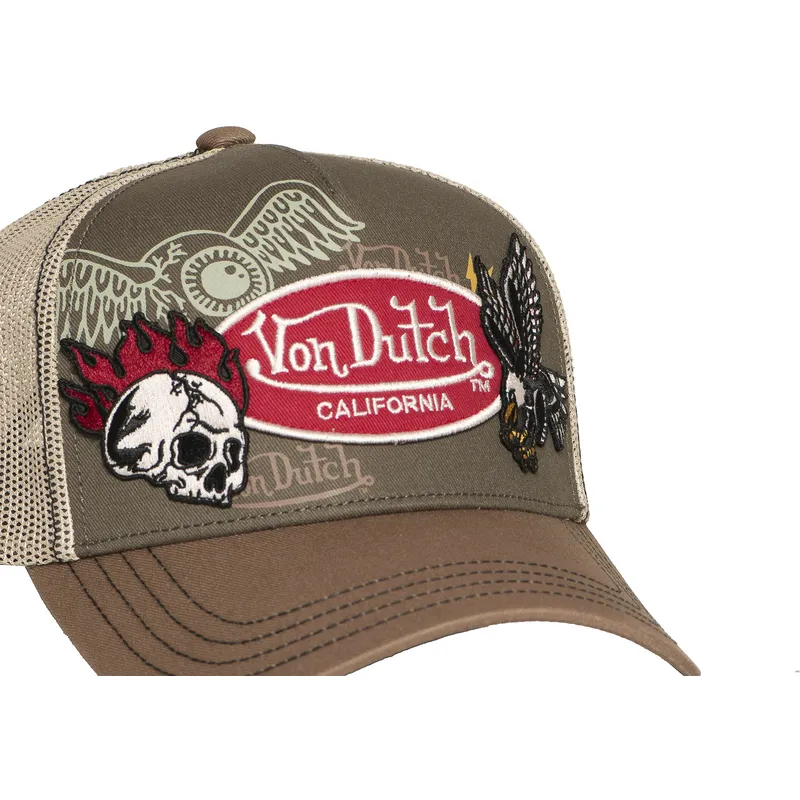 trucker-kappe-braun-patches12-von-von-dutch