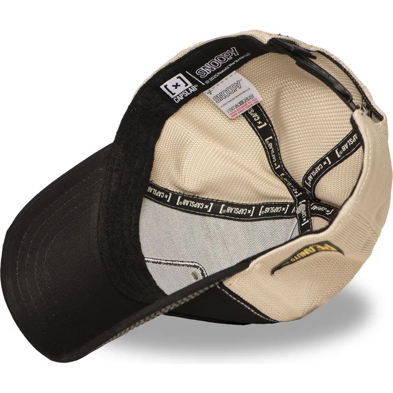 schwarze-und-beige-trucker-kappe-snoopy-und-emilio-pea6-naw6-peanuts-von-capslab