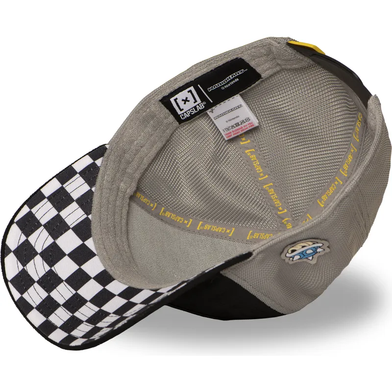 schwarze-und-graue-trucker-kappe-mario-kart-smk3-che-super-mario-bros-von-capslab
