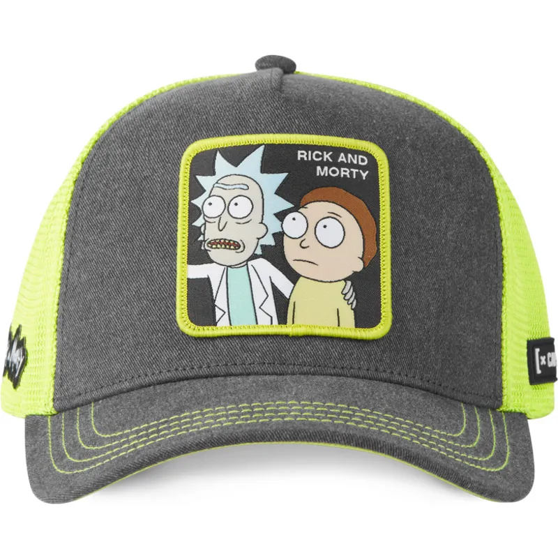 graue-und-gelbe-trucker-kappe-rick-und-morty-rem6-loo-von-capslab graue-und-gelbe-trucker-kappe-rick-und-morty-rem6-loo-von-capslab