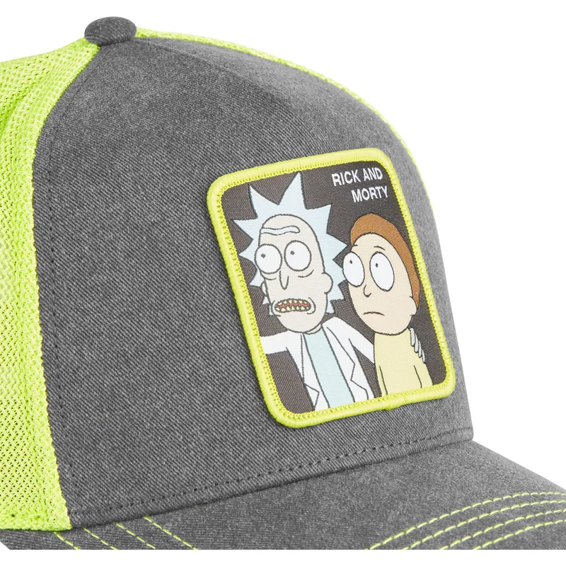 graue-und-gelbe-trucker-kappe-rick-und-morty-rem6-loo-von-capslab graue-und-gelbe-trucker-kappe-rick-und-morty-rem6-loo-von-capslab