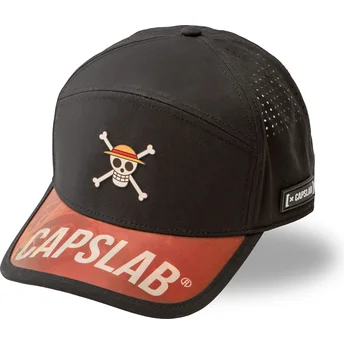 Mützen gebogen schwarz verstellbares band OP6 PIR Strohhut-Piraten One Piece von Capslab