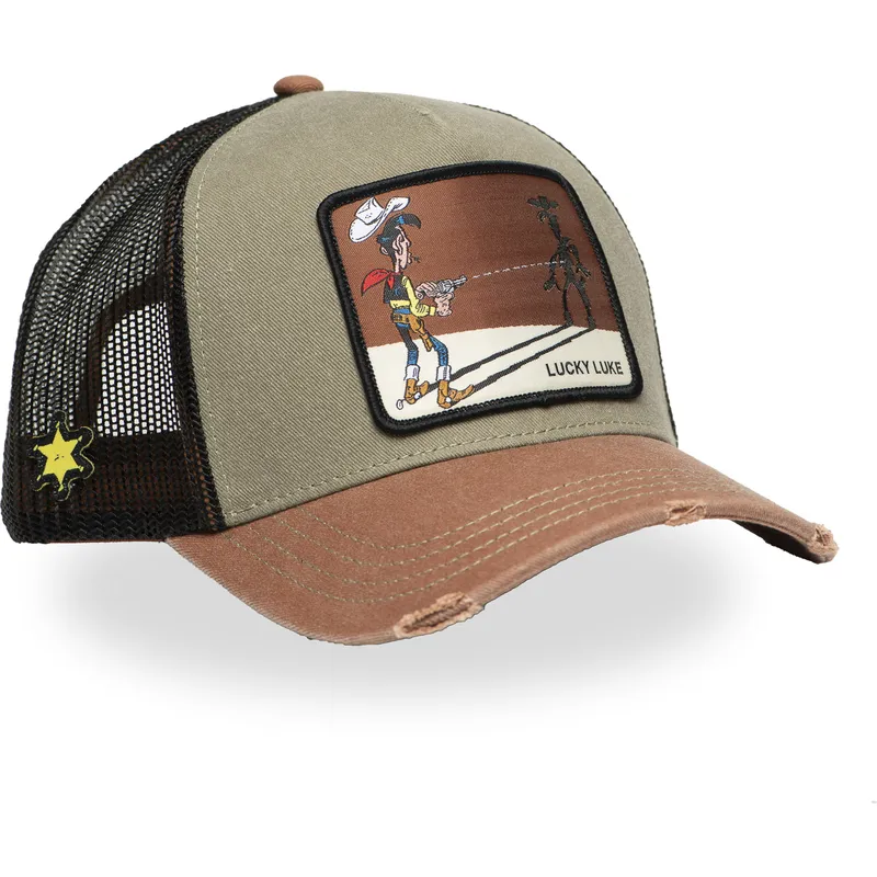 mehrfarbige-trucker-kappe-lucky-luke-lck-cow-von-capslab mehrfarbige-trucker-kappe-lucky-luke-lck-cow-von-capslab