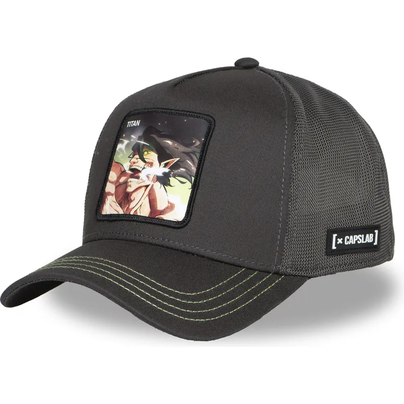 graue-trucker-cap-titan-de-ataque-eren-jaeger-aot2-att-attack-on-titan-von-capslab graue-trucker-cap-titan-de-ataque-eren-jaeger-aot2-att-attack-on-titan-von-capslab