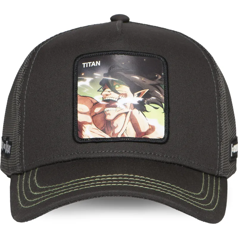 graue-trucker-cap-titan-de-ataque-eren-jaeger-aot2-att-attack-on-titan-von-capslab graue-trucker-cap-titan-de-ataque-eren-jaeger-aot2-att-attack-on-titan-von-capslab