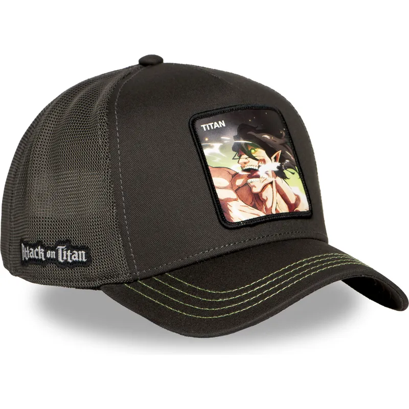 graue-trucker-cap-titan-de-ataque-eren-jaeger-aot2-att-attack-on-titan-von-capslab graue-trucker-cap-titan-de-ataque-eren-jaeger-aot2-att-attack-on-titan-von-capslab