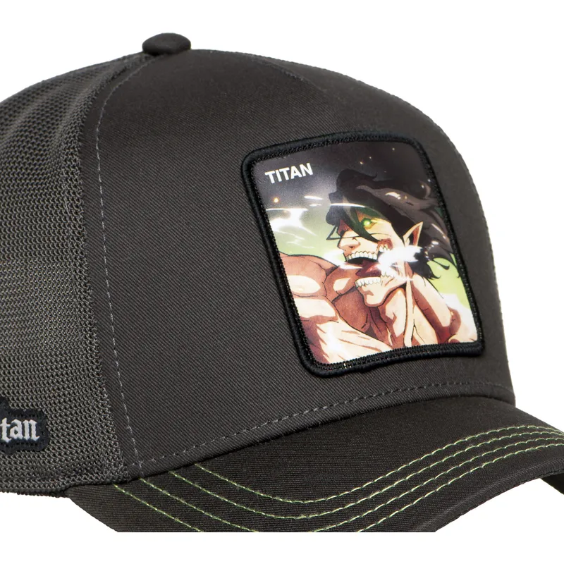 graue-trucker-cap-titan-de-ataque-eren-jaeger-aot2-att-attack-on-titan-von-capslab graue-trucker-cap-titan-de-ataque-eren-jaeger-aot2-att-attack-on-titan-von-capslab