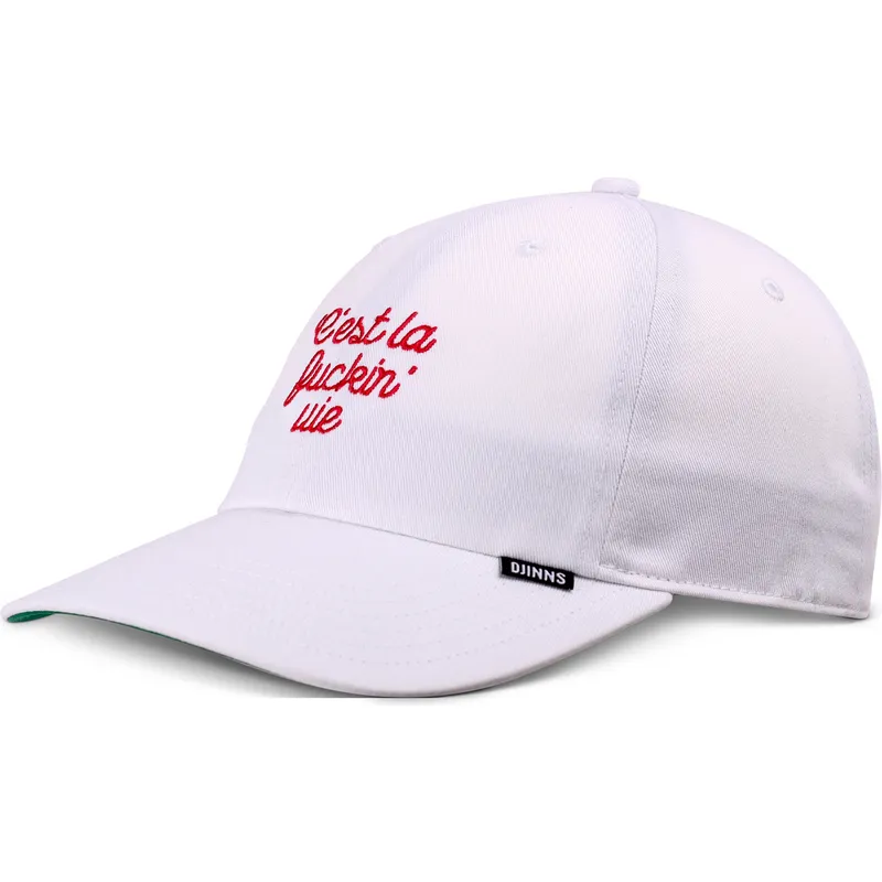 weisse-verstellbare-curved-cap-cest-la-fuckin-vie-von-djinns