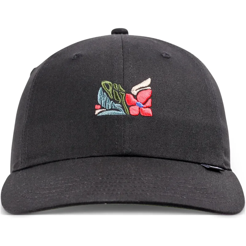 schwarze-verstellbare-gebogene-kappe-m-flowers-von-djinns