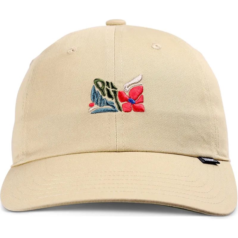 beige-verstellbare-curved-cap-m-flowers-von-djinns