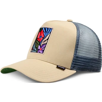 Casquette trucker beige M-Flowers HFT Djinns