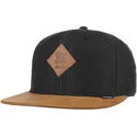 schwarze-und-braune-snapback-flatcap-honey-knit-von-djinns