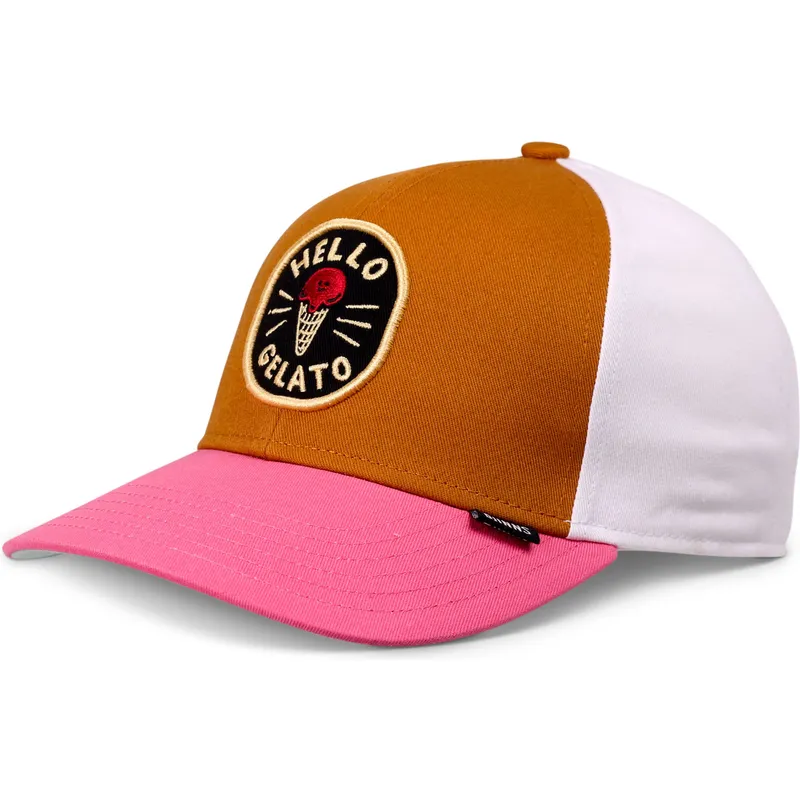 mehrfarbige-gebogene-snapback-kappe-fur-kinder-food-gelato-basic-von-djinns
