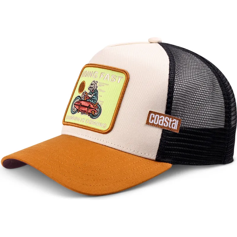braune-trucker-kappe-riding-fast-hft-von-coastal