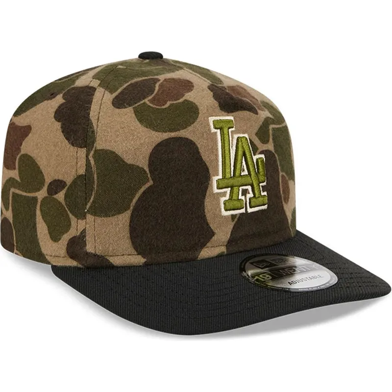 gebogene-kappe-camouflage-verstellbar-19twenty-brushed-cotton-three-looms-duck-der-los-angeles-dodgers-mlb-von-new-era