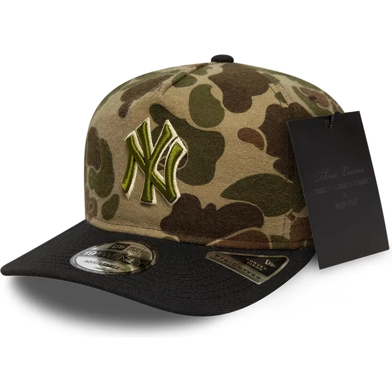 gebogene-kappe-camouflage-verstellbar-19twenty-brushed-cotton-three-looms-duck-der-new-york-yankees-mlb-von-new-era