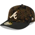 schwarze-gebogene-angepasste-59fifty-low-profile-floral-cord-three-looms-printed-corduroy-kappe-der-atlanta-braves-mlb-von-new-e