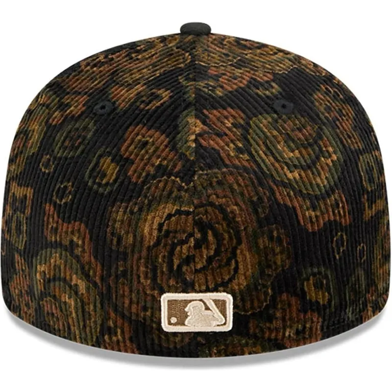 schwarze-gebogene-angepasste-kappe-59fifty-low-profile-floral-cord-three-looms-printed-corduroy-der-los-angeles-dodgers-mlb-von- schwarze-gebogene-angepasste-kappe-59fifty-low-profile-floral-cord-three-looms-printed-corduroy-der-los-angeles-dodgers-mlb-von-