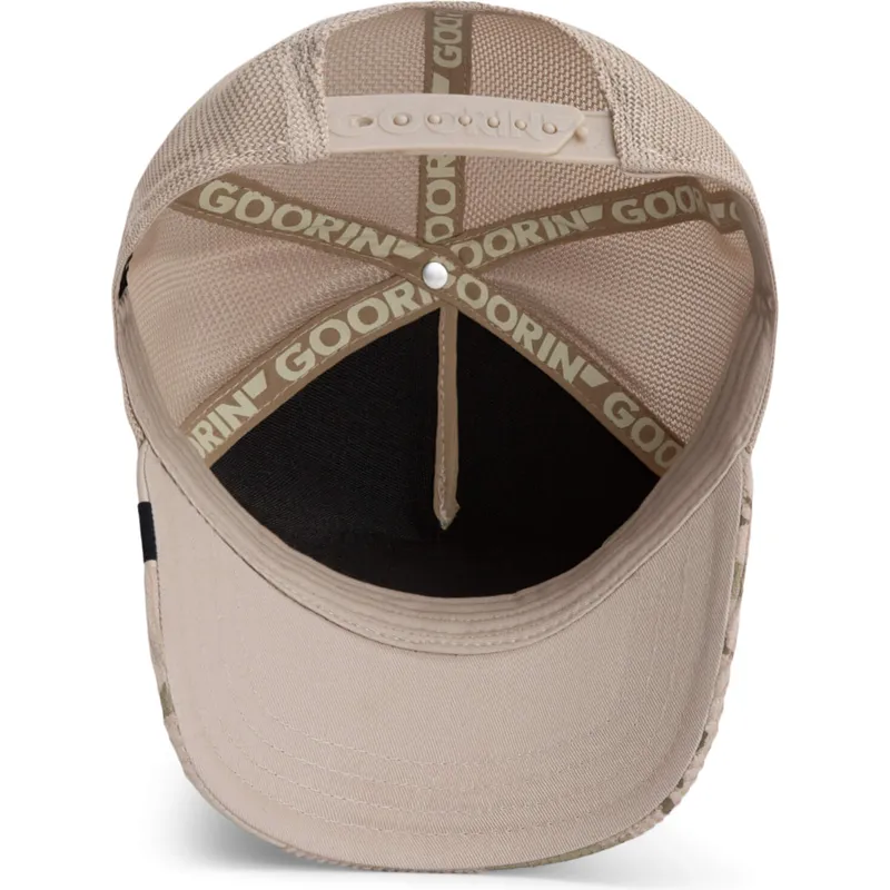 trucker-cap-beige-lowe-king-corduroy-camo-the-farm-von-goorin-bros trucker-cap-beige-lowe-king-corduroy-camo-the-farm-von-goorin-bros