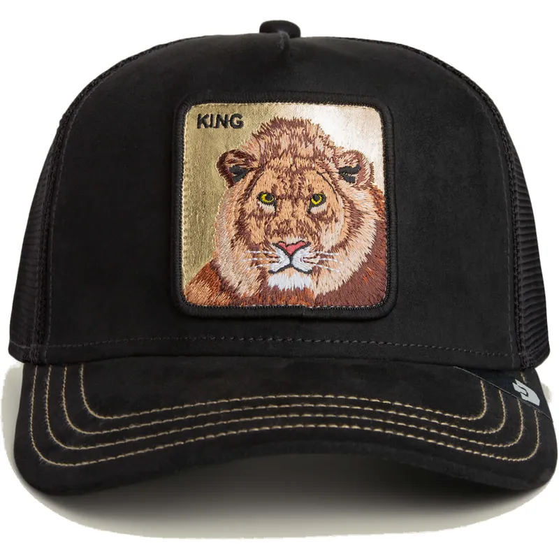 schwarze-trucker-kappe-lowe-king-golden-suede-the-farm-von-goorin-bros