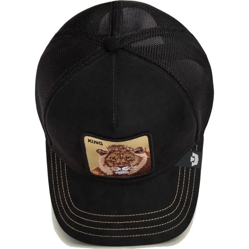 schwarze-trucker-kappe-lowe-king-golden-suede-the-farm-von-goorin-bros