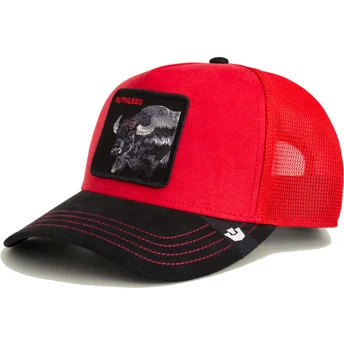 Mützen gebogen rot snapback Ruthless Buffalo Suede The Farm Goorin Bros.