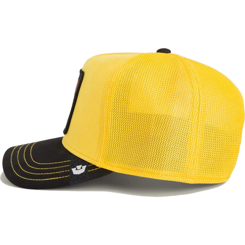 trucker-cap-gelb-und-schwarz-lowe-mighty-lion-suede-the-farm-von-goorin-bros