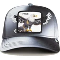 schwarze-gebogene-snapback-kappe-adler-free-steal-this-hat-wings-the-farm-von-goorin-bros