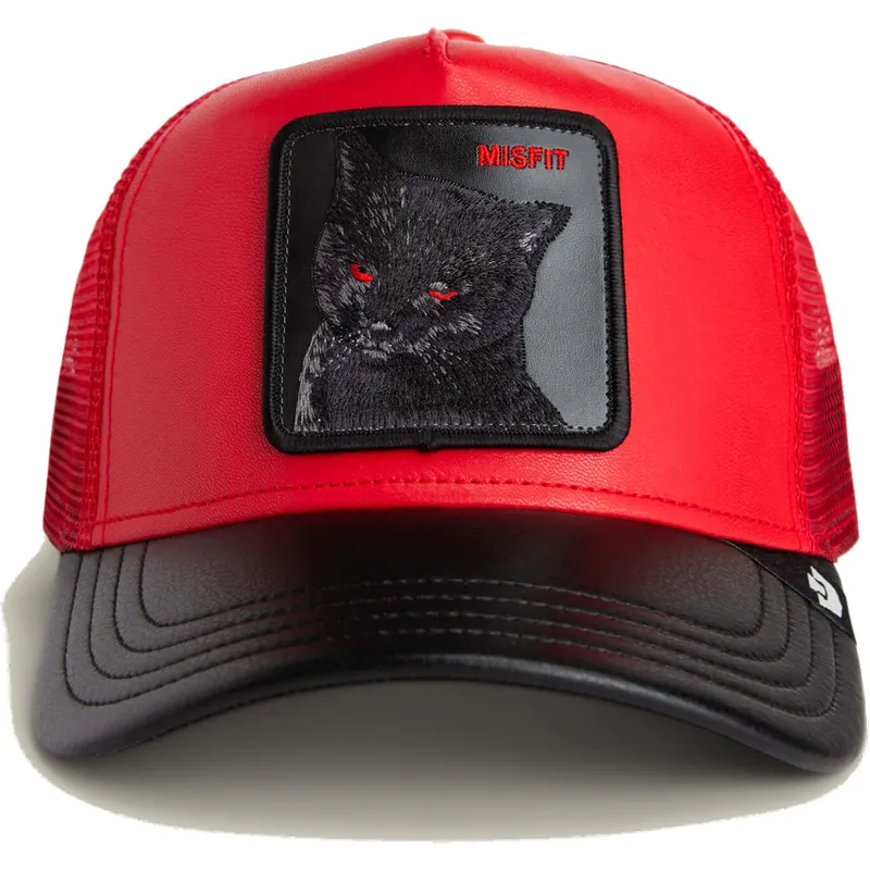 trucker-cap-rot-und-schwarz-katze-misfit-courtside-the-farm-von-goorin-bros