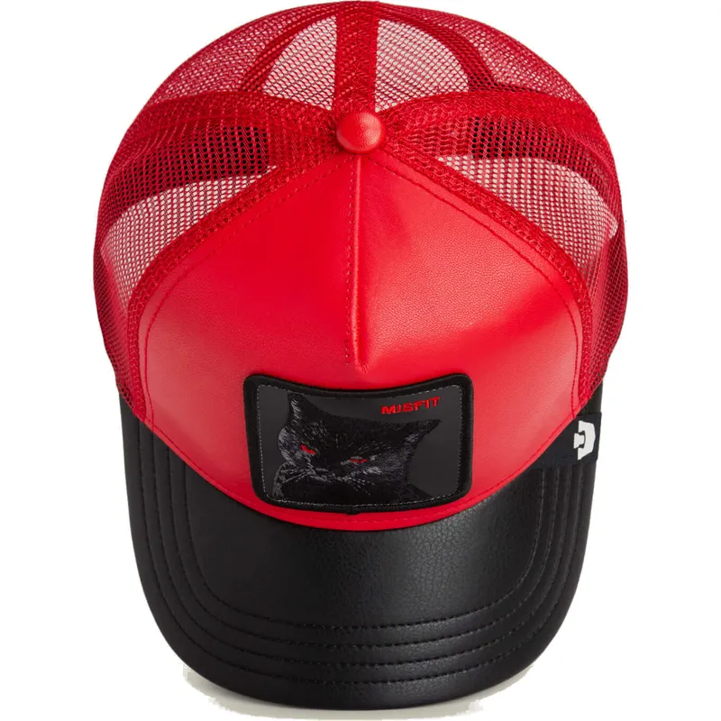 trucker-cap-rot-und-schwarz-katze-misfit-courtside-the-farm-von-goorin-bros