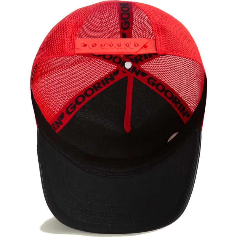 trucker-cap-rot-und-schwarz-katze-misfit-courtside-the-farm-von-goorin-bros