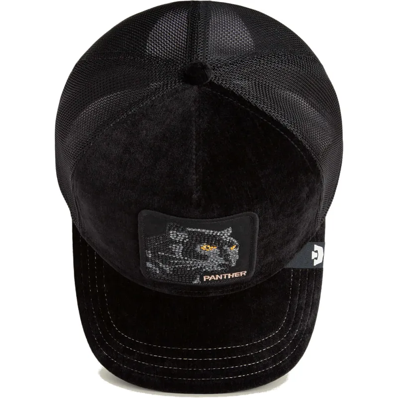 schwarze-trucker-kappe-panther-iced-panther-jewel-tones-the-farm-von-goorin-bros