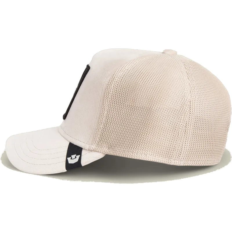 trucker-cap-beige-hund-dobermann-beware-doberman-velour-the-farm-von-goorin-bros