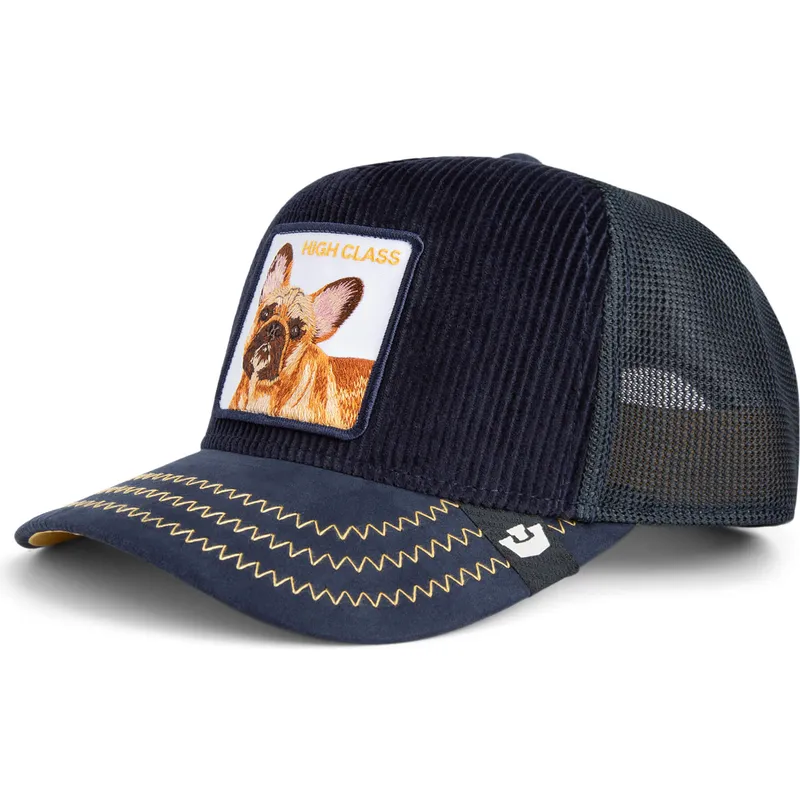 trucker-cap-marineblau-hund-franzosische-bulldogge-high-class-remix-the-farm-von-goorin-bros trucker-cap-marineblau-hund-franzosische-bulldogge-high-class-remix-the-farm-von-goorin-bros