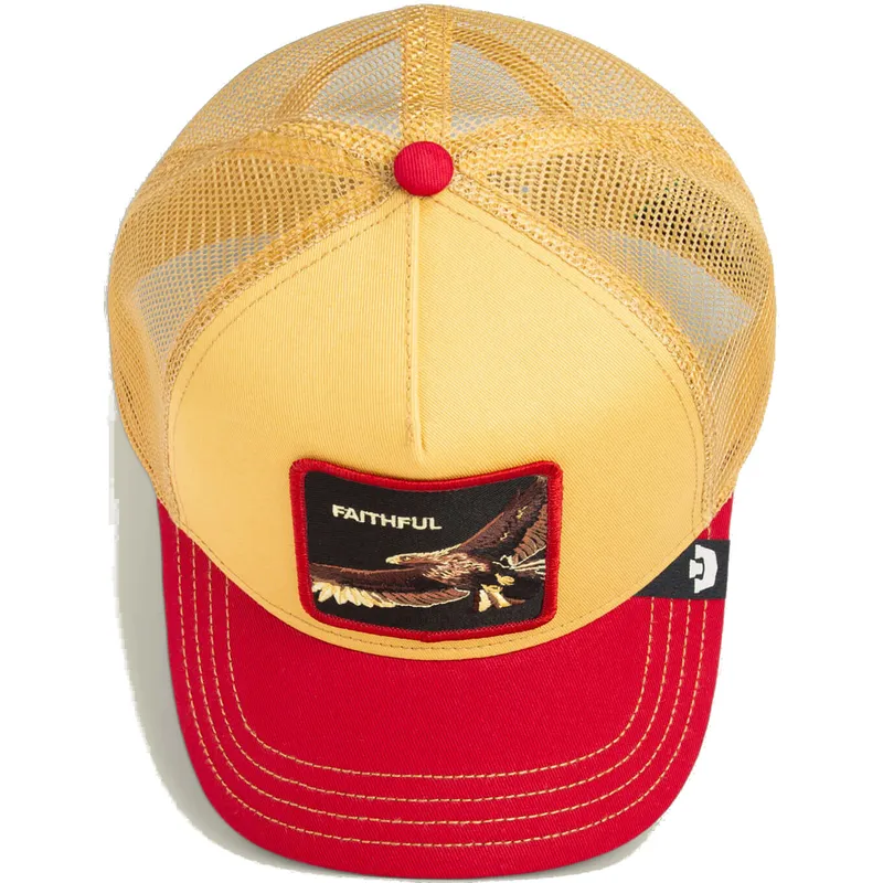 trucker-cap-gelb-und-rot-adler-the-faithful-eagle-sport-the-farm-von-goorin-bros