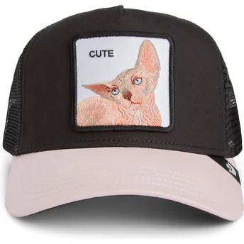 Casquette trucker noire chat Cute The Sphynx Sport The Farm Goorin Bros.