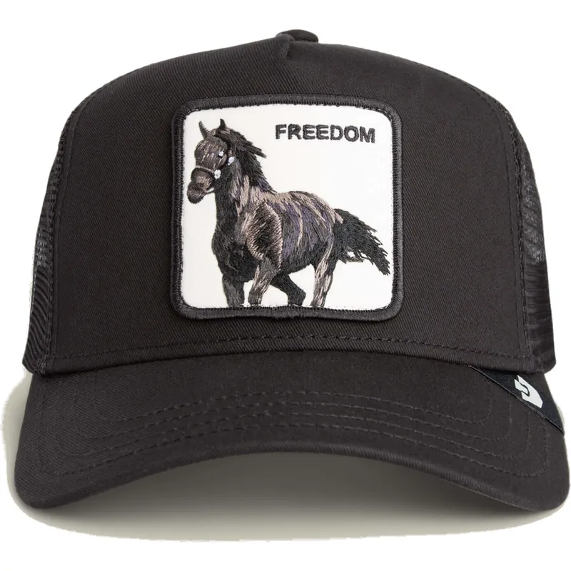schwarze-trucker-kappe-pferd-freedom-grit-the-farm-von-goorin-bros