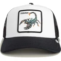 casquette-trucker-blanche-et-noire-scorpion-deadly-the-farm-goorin-bros