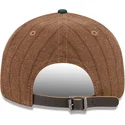 braune-und-grune-verstellbare-flatcap-9fifty-retro-crown-wool-pinstripe-der-oakland-athletics-mlb-von-new-era