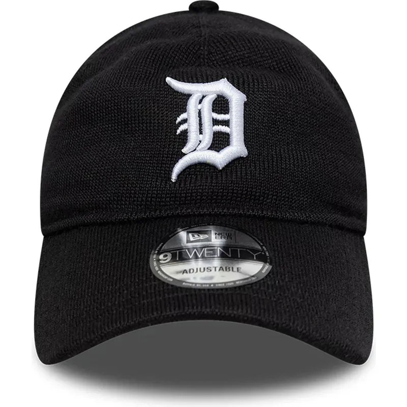 schwarze-verstellbare-curved-cap-9twenty-merino-wool-der-detroit-tigers-mlb-von-new-era schwarze-verstellbare-curved-cap-9twenty-merino-wool-der-detroit-tigers-mlb-von-new-era