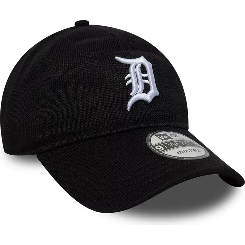 schwarze-verstellbare-curved-cap-9twenty-merino-wool-der-detroit-tigers-mlb-von-new-era schwarze-verstellbare-curved-cap-9twenty-merino-wool-der-detroit-tigers-mlb-von-new-era