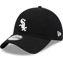 schwarze-gebogene-verstellbare-kappe-9twenty-merino-wool-von-chicago-white-sox-mlb-von-new-era