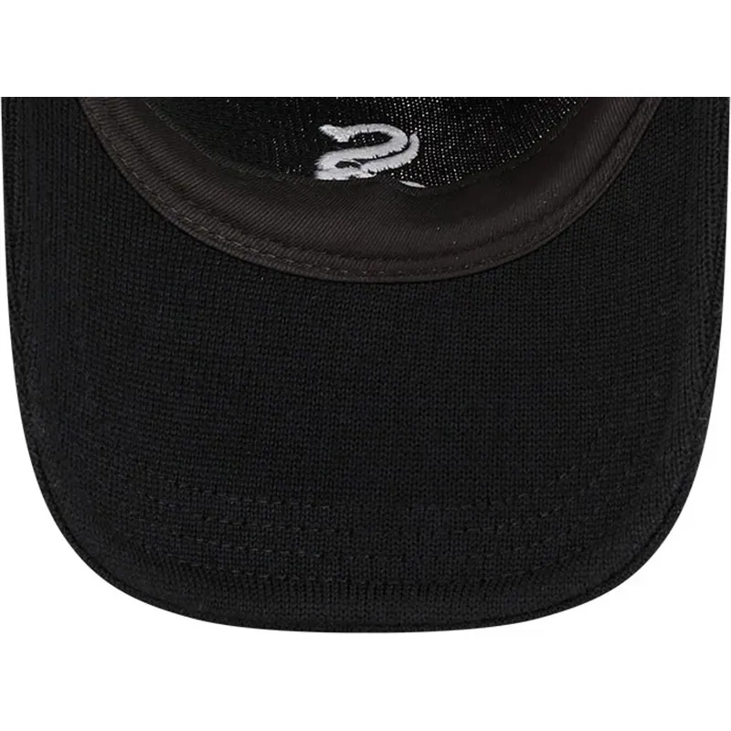 schwarze-gebogene-verstellbare-kappe-9twenty-merino-wool-von-chicago-white-sox-mlb-von-new-era schwarze-gebogene-verstellbare-kappe-9twenty-merino-wool-von-chicago-white-sox-mlb-von-new-era