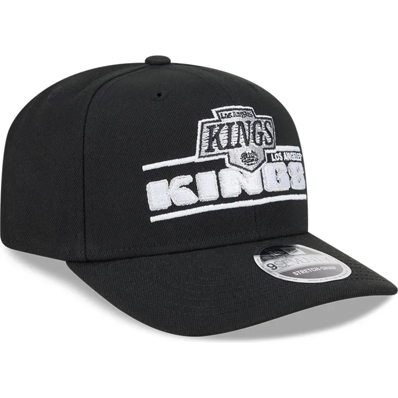 schwarze-gebogene-snapback-kappe-9seventy-stretch-snap-stated-der-los-angeles-kings-nhl-von-new-era